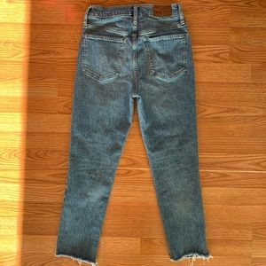 Madewell The Perfect Vintage Jean cropped frayed Sz 26 great condition